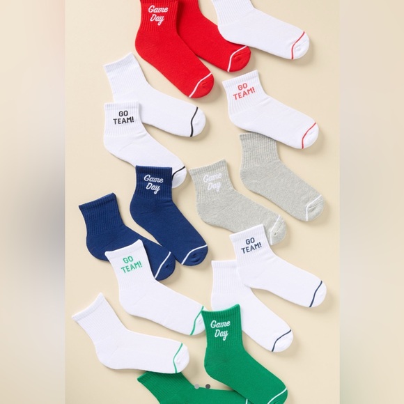 Anthropologie Accessories - Anthropologie Daily Practice Game Day Socks, Set of 2, NWT